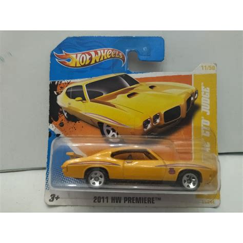 PONTIAC GTO 1970 JUDGE YELLOW 2011 HW PREMIERE 1 64 HOT WHEELS BCN STOCK CARS