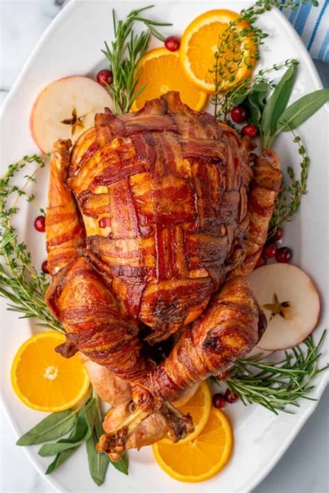 Easy and Delicious Bacon Wrapped Turkey - Little Sunny Kitchen