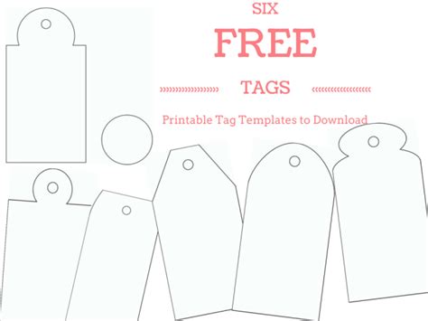 7 Best Images Of Free Printable Tags Templates Printable Blank Gift