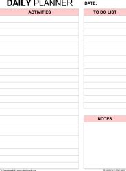 Free Daily Planners In Pdf Format Templates