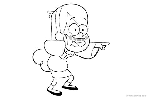 Gravity Falls Coloring Pages Character Mabel Free Printable Coloring