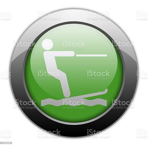 Icon Button Pictogram Water Skiing Stock Illustration Download Image