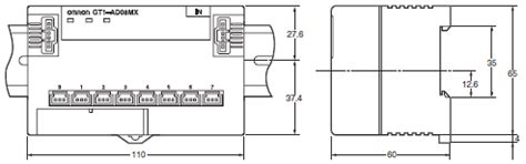 gt ad da analog io unitsdimensions omron industrial automation