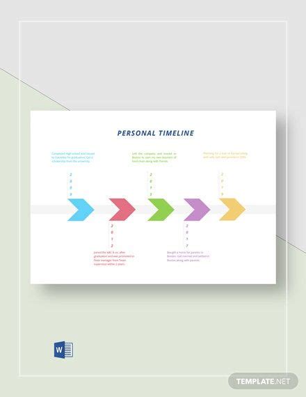 Personal Life Timeline Template - Word | Template.net | Personal ...