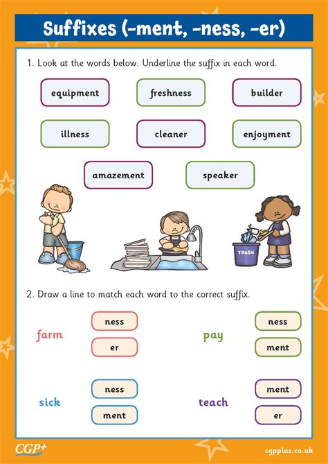 The Suffixes Ment Ness Ful And Less Year 2 Cgp Plus