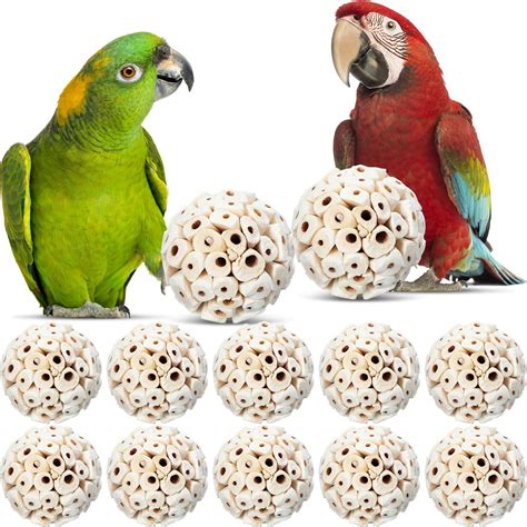 Amazon Sotiff Pcs Natural Bird Toys Chew Sola Balls Shredding