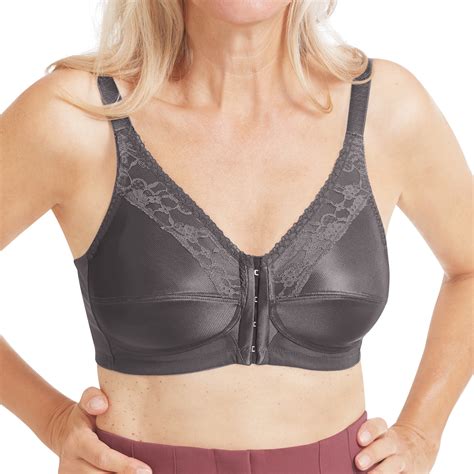 Nancy Wire Free Front Closure Bra Dark Grey Light Nude 44740 44739 Second To Nature