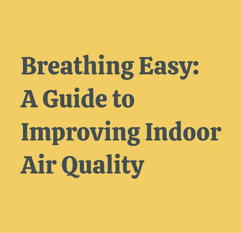 Breathing Easy A Guide To Improving Indoor Air Quality Capital City Comfort Solutions