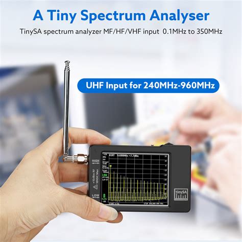 Tinysa Ultra Spectrum Analyzer 4 100khz 5 3ghz 2 8 100khz 960mhz