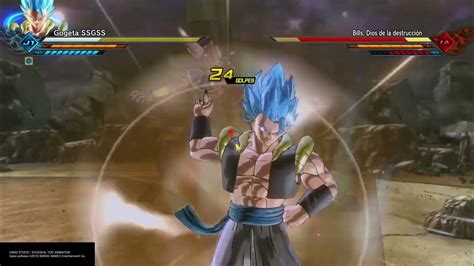 Dbx2 Gogeta Ssj Blue Kamehameha Combo Youtube