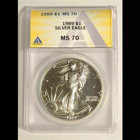 1989 Silver Eagles ANACS MS 70 SILVER EAGLE Bob Paul Rare Coins