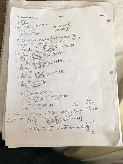 calculus - Evaluate the integral using trig substitution - Mathematics Stack Exchange