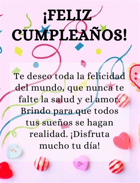 Bonitos Mensajes de Cumpleaños para Compartir Ideas Cumpleaños