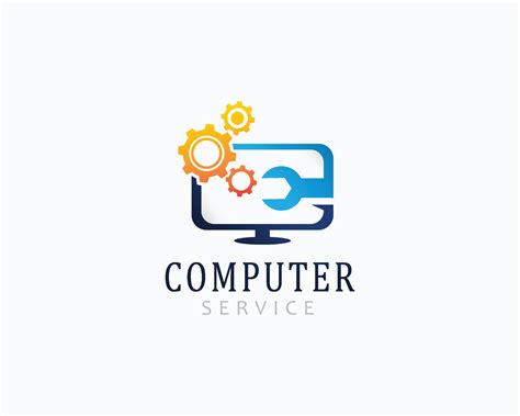 computer logo creative design template service option design concept ...