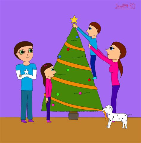 Jared and his family tree decorating by RobsonDoodle on DeviantArt