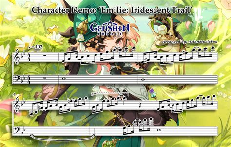 Character Demo Emilie Iridescent Trail Genshin Impact Piano