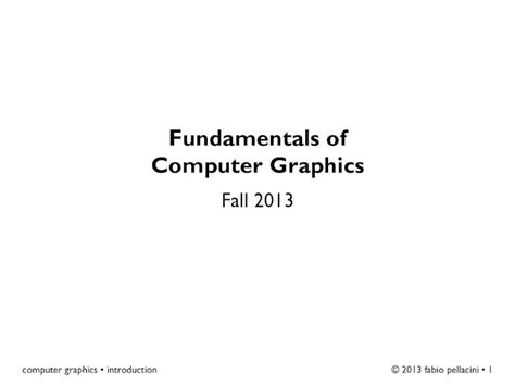 PDF Fundamentals Of Computer Graphics Fabio Pellacinipellacini Di