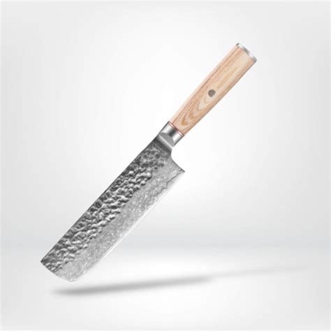 Couteau de cuisine Japonais Nakiri avec lame en acier damas forgé De