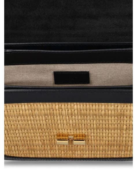 A P C Small Grace Raffia Effect Shoulder Bag In Black Lyst