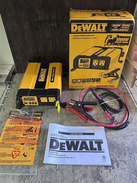 Dewalt Dxaepi1000 Power Inverter 1000w Car Converter W Lcd Display