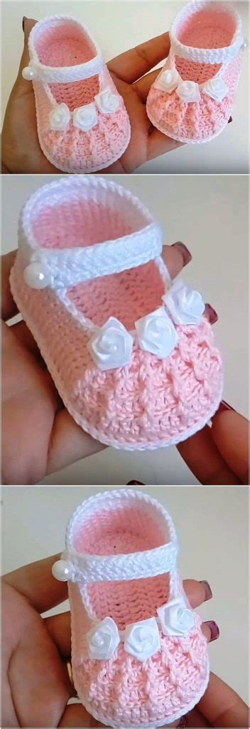 Crochet Baby Girl Shoes In 15 Minutes Crochet Ideas