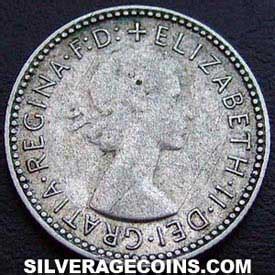 M Elizabeth Ii Australian Silver Sixpence Silver Age Coins