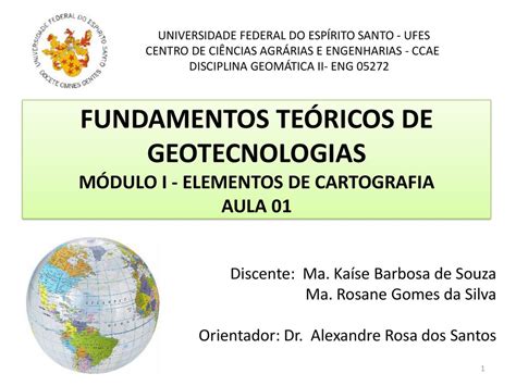 FUNDAMENTOS TEÓRICOS DE GEOTECNOLOGIAS ppt carregar