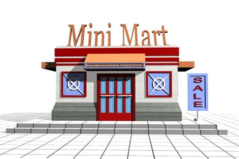 3d Model Of Mini Mart