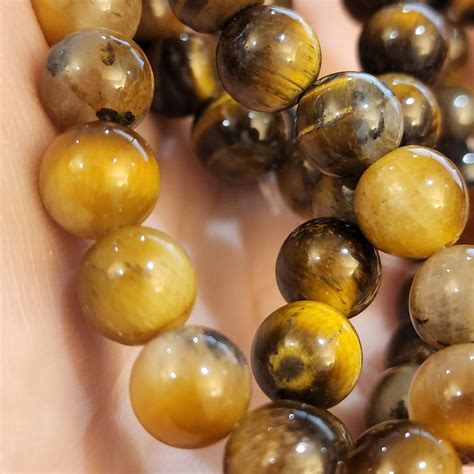 6mm 8mm Round Natural Yellow Tiger Eye Beads Strands Beads Etsy