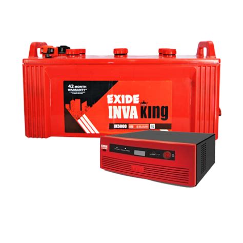 Exide GQP 850VA Sinewave Home UPS And IK5000 138Ah Flat Plate Battery