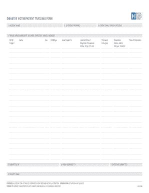 Fillable Online Emsa Ca DISASTER VICTIM PATIENT TRACKING FORM Emsa Ca