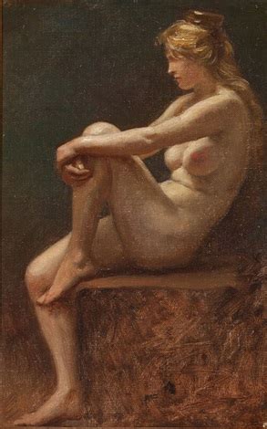 Seated Female Nude In Profile By Frans Schwartz On Artnet