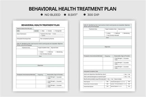 Behavioral Health Counseling Treatment Plan Logbook 24487447 Vector Art