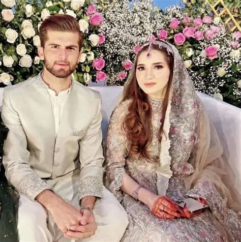 First Couple Pictures Of Shaheen Shah Afridi Wife Ansha From Wedding