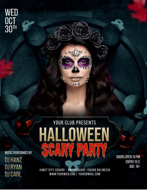 Plantilla De Scary Halloween Party Ads Postermywall