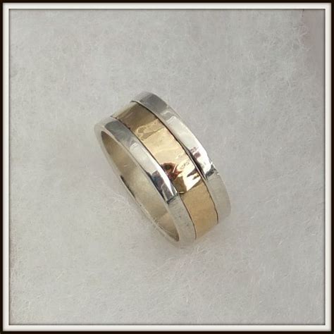 Artisan Designer Sterling Silver Nu Gold Inlay By Lucilleparenteau