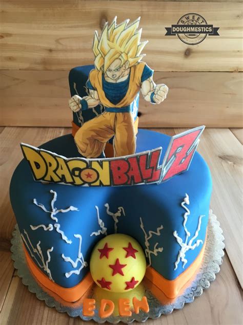 Dragon Ball Z Cake By Sweet Doughmestics Pasteles De Goku Pastel De