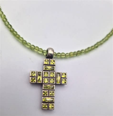 Thomas Sabo Kreuz Anh Nger An Peridot Halskette Er Silber Karabiner