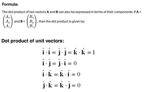 Understanding the Dot Product of Vectors: Definition, Formula, Characteristics, Examples, and ...