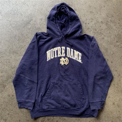 VINTAGE NOTRE DAME COLLEGE HOODIE xl no flaws... - Depop