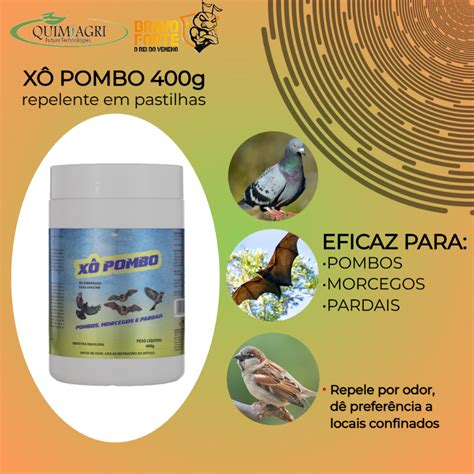Qual O Melhor Repelente Para Pombos - Repelente Para Pombos Morcegos e Pardais Xô Pombo Pastilhas Quimiagri ...
