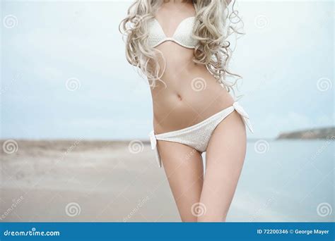 Beautiful Slender Blonde At The Sea Stock Photo Image Of Lovely