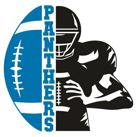 Carolina Panthers Distressed Football Half Player SVG | Carolina Panthers NFL Team Logo vector ...