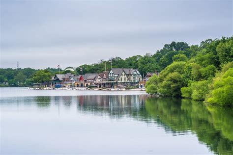 Boathouse Row, Along the Schuylkill River, in Philadelphia ...