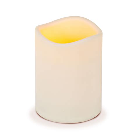 Gerson 6 Inch Tall Battery Operated Bisque Flameless Led Candle With Timer Feature