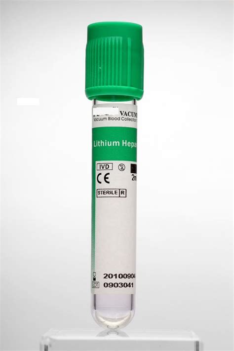 Iu Mg Lithium Heparin Blood Collection Tube Additives Anticogulation