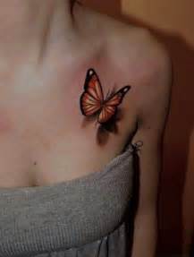 Best 3D Orange Butterfly Tattoo For Girls – Truetattoos