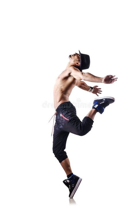 Nude Dancer On White Stock Photo Image Of Leap Balance