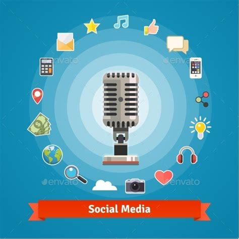 Social Media Marketing Podcasts Recording Studio By Iconicbestiary