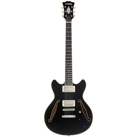 D Angelico Excel Mini Dc Tour Collection Solid Black Electric Guitar